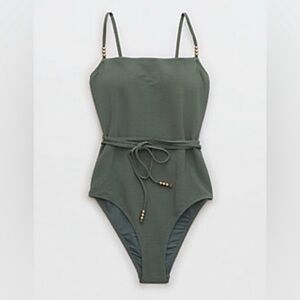 Aerie Textured One Piece Swimsuit
